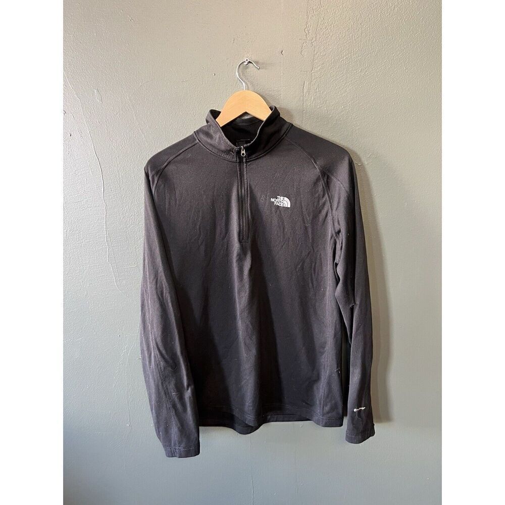 The North Face Mens Black 1/4 Zip Pullover Lightsweat Sweater Size Large